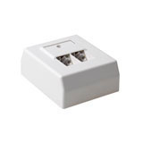 Intronics Surface mounted box shielded 2 ports German StyleSurface mounted box shielded 2 ports German Style (FA6007)
